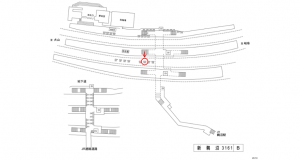 名鉄/新鵜沼駅//№106駅看板、位置図