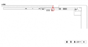 名鉄/新羽島駅//№201駅看板、位置図