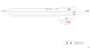 名鉄／萩原駅／／№501駅看板、位置図