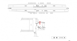 名鉄／西春駅／／№205駅看板、位置図