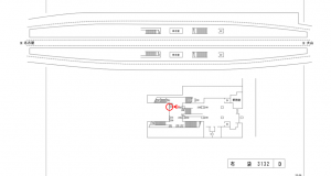 名鉄／布袋駅／／№232駅看板、位置図