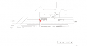 名鉄/大里駅//№210駅看板、位置図