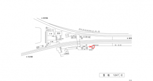 名鉄/笠松駅//№209駅看板、位置図