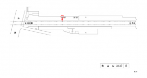 名鉄／犬山口駅／／№206駅看板、位置図