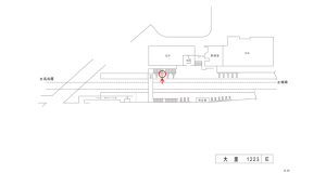 名鉄/大里駅//№212駅看板、位置図