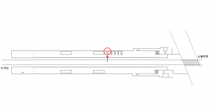 名鉄／日本ライン今渡駅／／№201駅看板、位置図