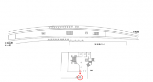 名鉄/津島駅//№208駅看板、位置図