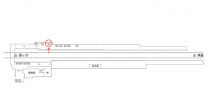 名鉄/七宝駅//№102駅看板、位置図