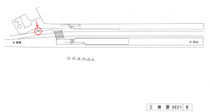 名鉄／三柿野駅／／№201駅看板、位置図