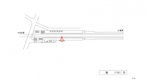 名鉄/桜駅//№216駅看板、位置図