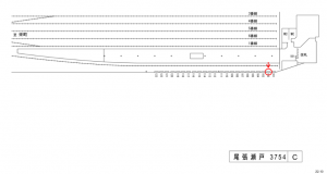 名鉄/尾張瀬戸駅//№102駅看板、位置図