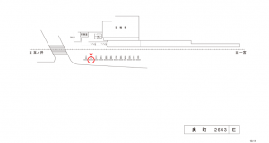 名鉄／奥町駅／／№112駅看板、位置図