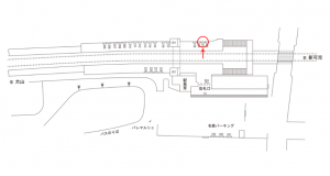 名鉄／西可児駅／／№221駅看板、位置図