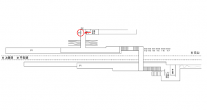 名鉄/間内駅//№201駅看板、位置図