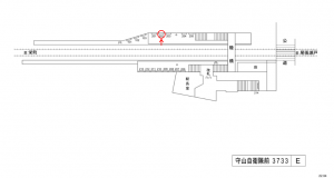 名鉄/守山自衛隊前駅//№202駅看板、位置図