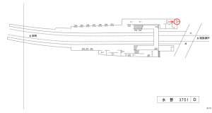 名鉄/水野駅//№219駅看板、位置図