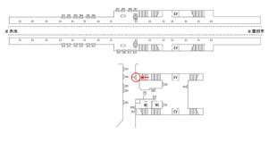名鉄/浄水駅//№219駅看板、位置図