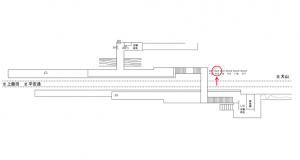 名鉄/間内駅//№113駅看板、位置図