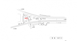 名鉄/笠松駅//№219駅看板、位置図