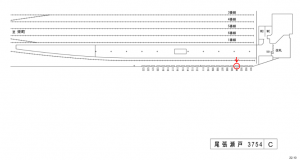 名鉄/尾張瀬戸駅//№104駅看板、位置図