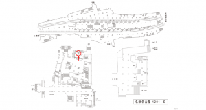 名鉄/名鉄名古屋駅//№380駅看板、位置図