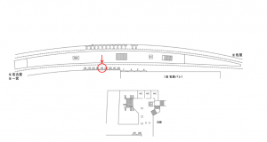 名鉄/津島駅//№130駅看板、位置図