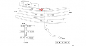 名鉄/新鵜沼駅//№502駅看板、位置図