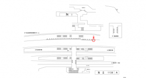 名鉄/知立駅//№210駅看板、位置図