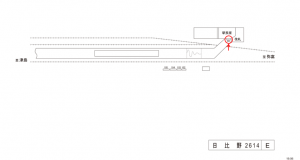名鉄／日比野駅／／№201駅看板、位置図