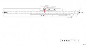 名鉄/木津用水駅//№202駅看板、位置図