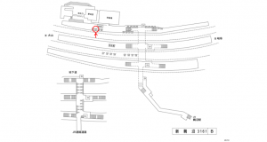 名鉄/新鵜沼駅//№232駅看板、位置図