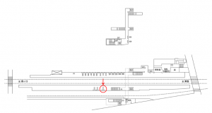 名鉄/甚目寺駅//№113駅看板、位置図
