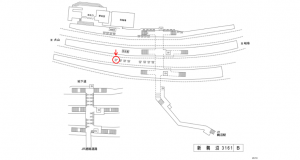 名鉄/新鵜沼駅//№101駅看板、位置図