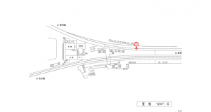 名鉄/笠松駅//№119駅看板、位置図