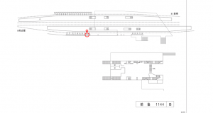 名鉄/前後駅//№126駅看板、位置図