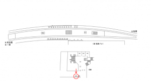名鉄/津島駅//№201駅看板、位置図