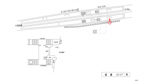 名鉄/岩倉駅//№106駅看板、位置図