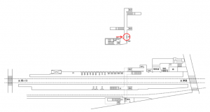 名鉄/甚目寺駅//№208駅看板、位置図