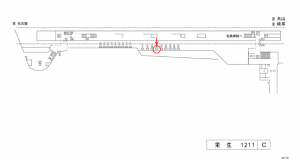 名鉄/栄生駅//№108駅看板、位置図