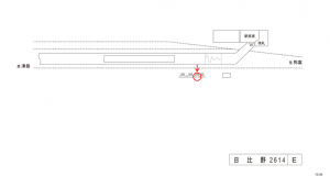 名鉄／日比野駅／／№103駅看板、位置図