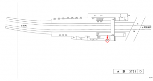 名鉄/水野駅//№221駅看板、位置図