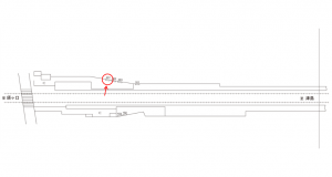 名鉄/青塚駅//№201駅看板、位置図
