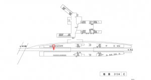 名鉄/柏森駅//№216駅看板、位置図