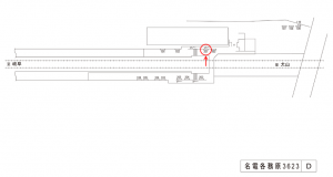 名鉄/名電各務原駅//№201駅看板、位置図