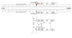 名鉄/浄水駅//№227駅看板、位置図