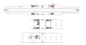 名鉄／藤浪駅／／№205駅看板、位置図