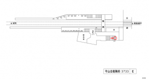名鉄/守山自衛隊前駅//№214駅看板、位置図