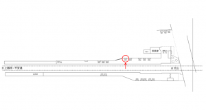 名鉄／田県神社前駅／／№201駅看板、位置図