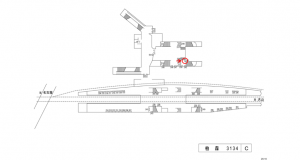 名鉄/柏森駅//№244駅看板、位置図