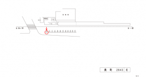 名鉄／奥町駅／／№113駅看板、位置図